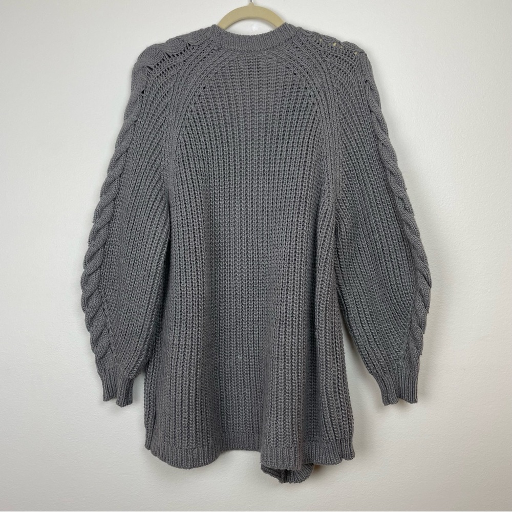 Universal Thread Grey Cable Cardigan - image 2